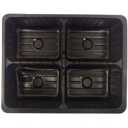 Кассета для рассады (набор 10шт) пластик 4 ячейки черный 18*14*6см (50) Кассета для рассады (набор 10шт) пластик 4 ячейки черный 18*14*6см (50)