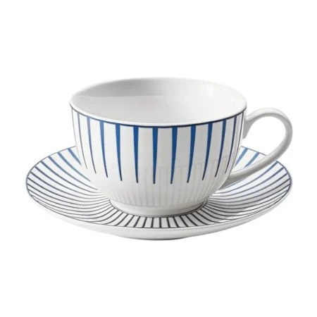 Чайный набор 2пр фарфор Teatro на 1 персону 245мл синий TET-43-B