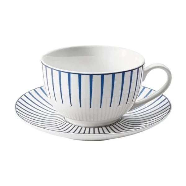 Чайный набор 2пр фарфор Teatro на 1 персону 245мл синий TET-43-B