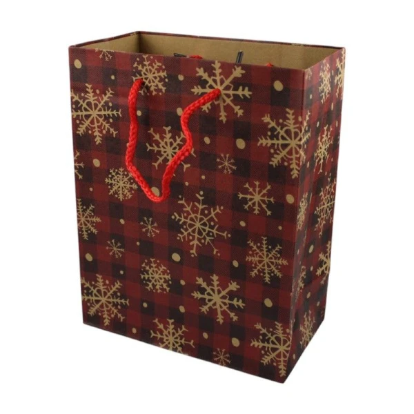 Пакет новогодний крафт 18*23*10см Любители кататься (12/240)