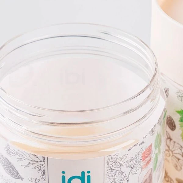 Набор банок для сыпучих продуктов 3шт (0,5/1/1,5л) пластик Asti светло-бежевый (6) 221103125/01