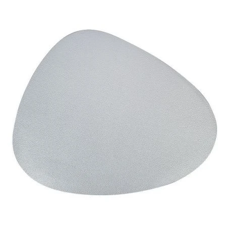 Салфетка сервировочная 45*37см полиуретан Экокожа серебро фигурная (4/180)