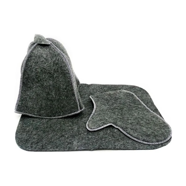 Набор для бани 3пр (шапка, коврик, рукавичка) Classic gray Бацькина баня (10) Набор для бани 3пр (шапка, коврик, рукавичка) Classic gray Бацькина баня (10)