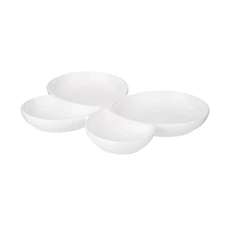 Менажница 4 секции 29*23*3см фарфор Native в форме бабочки (16)