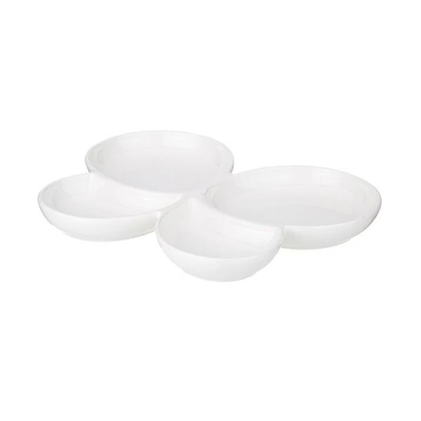 Менажница 4 секции 29*23*3см фарфор Native в форме бабочки (16)