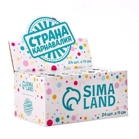 Хлопушка пружинная поворотная С Новым годом! 11см фольга разноцветная (24/192)