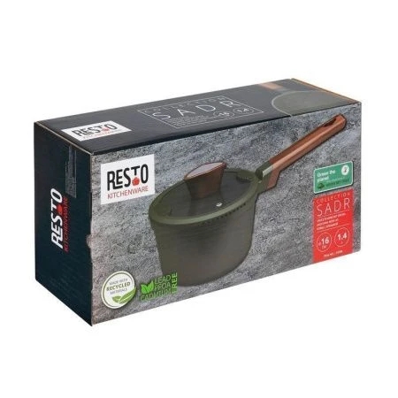 Ковш 1,4л h9,2см алюминий АП SADR со стекл.крышкой 16см (6)