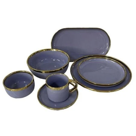 Столовый набор 39пр керамика CAMILLA фиолетовый