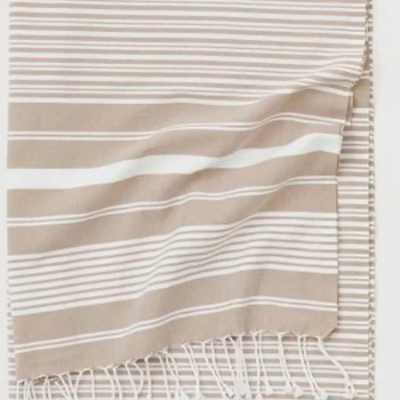 Полотенце пештемаль 100% хлопок 90*180см с кисточками KATYA бежевый