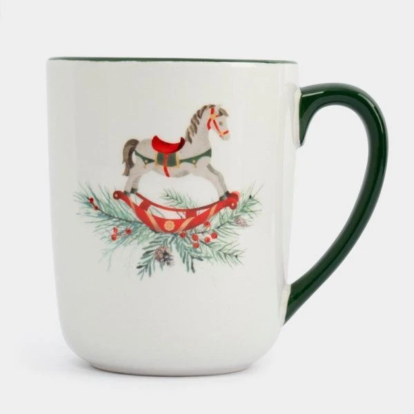 Кружка 540мл керамика зеленая Лошадка Festival ANLAF-FDH-0303-11