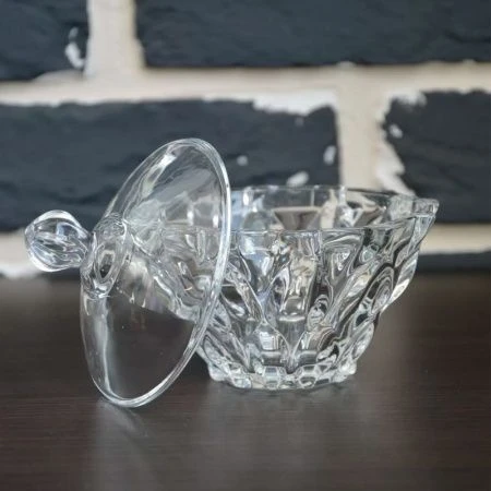 Сахарница 12*9см стекло с крышкой подар.уп. (36)