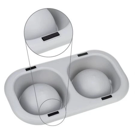 Миска для животных двойная 450мл пластик ТВИКС МАКСИ + подарок миска для медл. кормл. смоки (8)