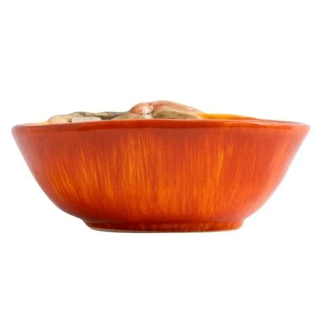 Пиала 14*5см керамика Тыква Bright pumpkin оранжево-зеленая ANLAF-FDWS-031224-10