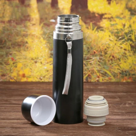 Набор туристический 2пр (термос 500мл, кружка 2шт) нерж.сталь Характер и сила (30)