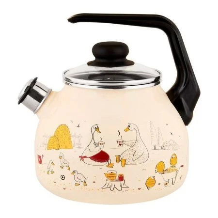 Чайник со свистком 3л эмаль ПОДВОРЬЕ ТМ Appetite 4с209я (4)