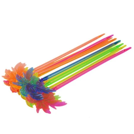 Ложки для коктейля ПАЛЬМЫ 23см 10шт. цветные JC-7907 (200)