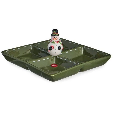 Менажница 4 секции 19*19*9,5см керамика Christmas Gift (18)