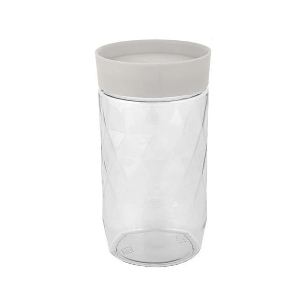 Банка для сыпучих продуктов 1л 9,5*17,8см пластик Stockholm пепельный жемчуг (12)