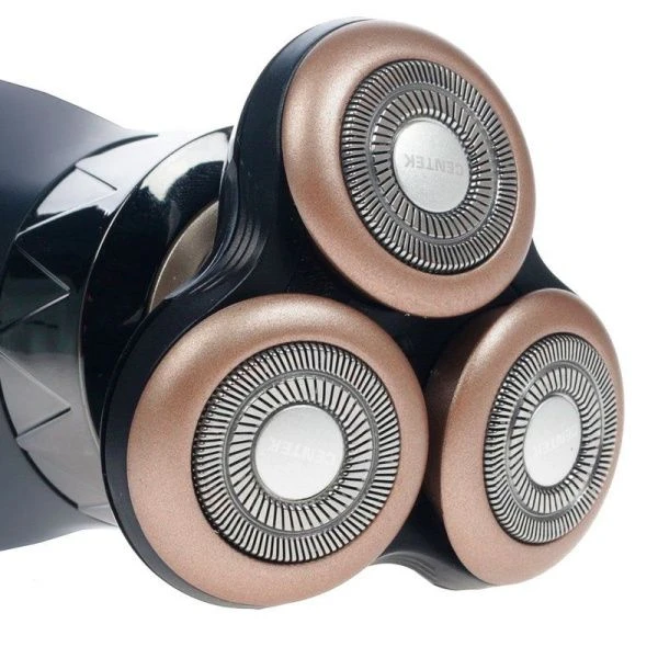 Бритва Centek СТ-2169 черн ротор 3D насадка для очистки кожи+влажное бритье,подставка адаптер