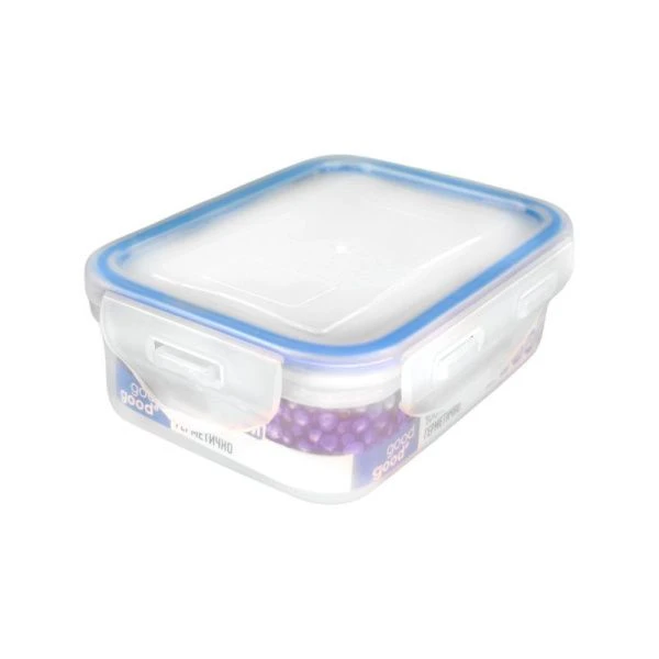 Контейнер пищевой 330мл 130*100*45мм пластик Good&Good герметичный с защелками 02-1 (48)