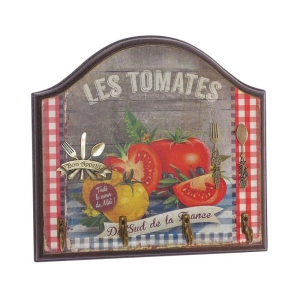 Панно настенное с крючками 21,5*1*20см металл/дерево (24)