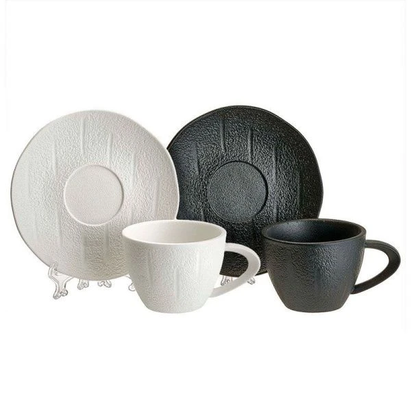 Чайный набор 4пр фарфор FLAT WHITE collection на 2 персоны 200мл подар.уп. AK4-0001 (12)