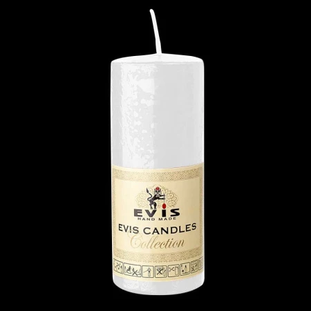 Свеча парафиновая цилиндрическая d5см h12см белая (12)