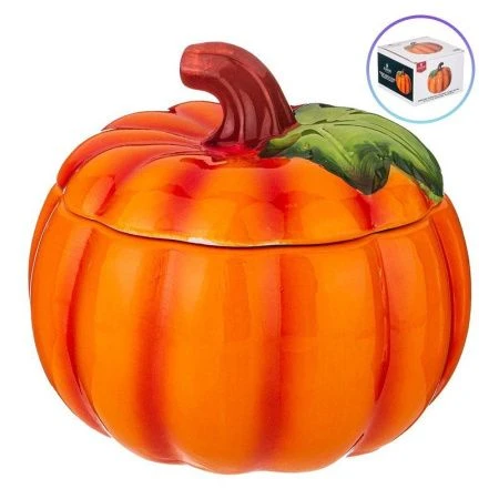 Блюдо для запекания 1000мл 16*16*14,5см керамика ТЫКВА с крышкой (18)