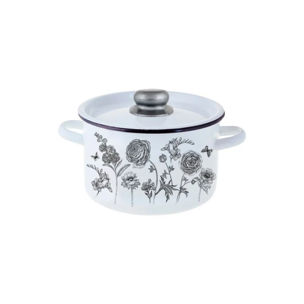 Кастрюля 2,9л эмаль Je t’aime цилиндрическая ТМ Appetite 1с16с/1 (6)