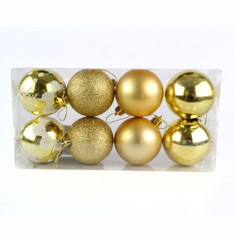 Набор игрушек новогодних на елку 8шт 6см