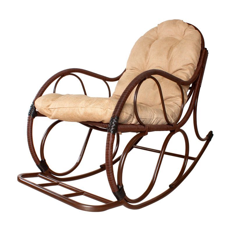 Кресло-качалка с ротангом