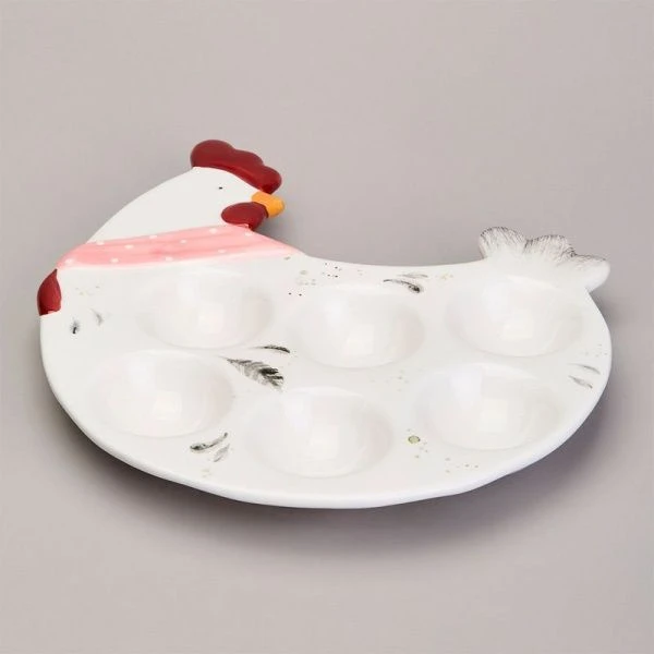 Блюдо на 6 яиц 24,3*22*3см керамика FUNNY HENS в форме курочки (24) Блюдо на 6 яиц 24,3*22*3см керамика FUNNY HENS в форме курочки (24)