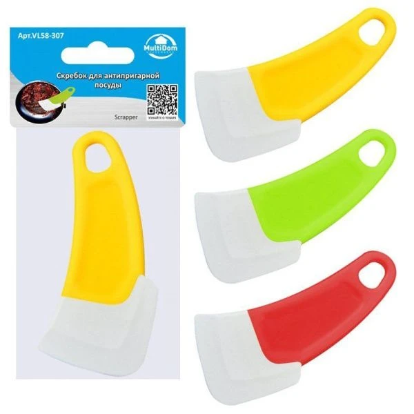 Скребок для антипригарной посуды пластик VL58-307 (12/144) Скребок для антипригарной посуды пластик VL58-307 (12/144)