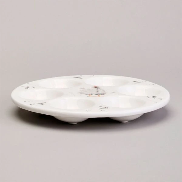 Блюдо на 6 яиц 18*18*2,5см керамика FUNNY HENS (36) Блюдо на 6 яиц 18*18*2,5см керамика FUNNY HENS (36)