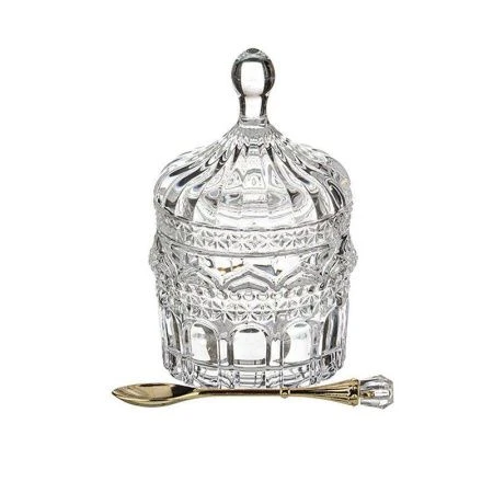 Икорница с ложкой 155мл стекло 13*8,5см MUZA (24) Икорница с ложкой 155мл стекло 13*8,5см MUZA (24)