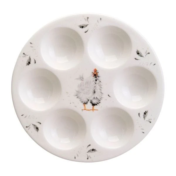 Блюдо на 6 яиц 18*18*2,5см керамика FUNNY HENS (36) Блюдо на 6 яиц 18*18*2,5см керамика FUNNY HENS (36)