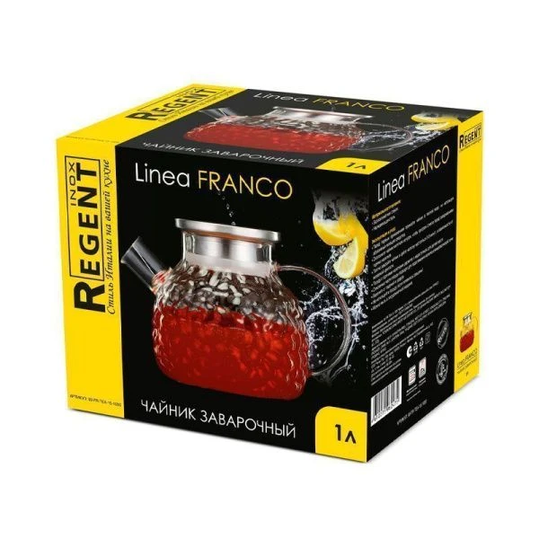 Чайник заварочный 1000мл стекло Franco мет.пружинка в носике, мет.крышка 93-FR-TEA-15-1000 (12) Чайник заварочный 1000мл стекло Franco мет.пружинка в носике, мет.крышка 93-FR-TEA-15-1000 (12)