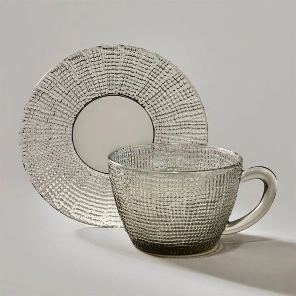 Чайный набор 2пр стекло TEMPO GREY на 1 персону 350мл (12) Чайный набор 2пр стекло TEMPO GREY на 1 персону 350мл (12)