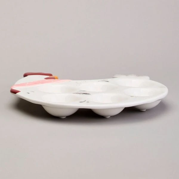 Блюдо на 6 яиц 24,3*22*3см керамика FUNNY HENS в форме курочки (24) Блюдо на 6 яиц 24,3*22*3см керамика FUNNY HENS в форме курочки (24)