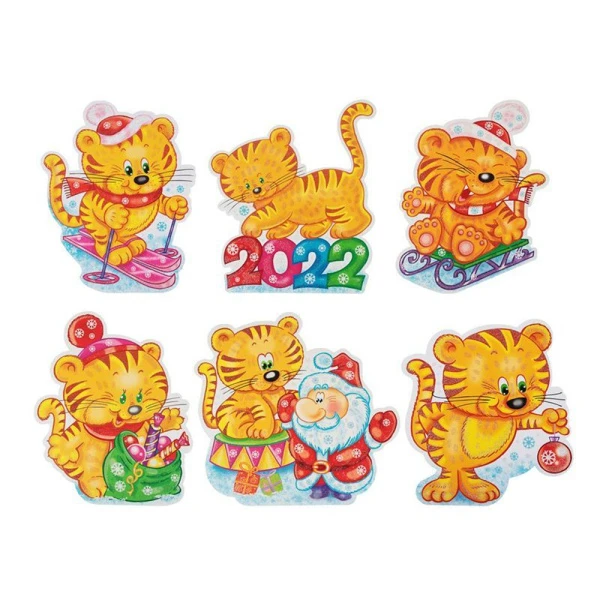 Панно новогоднее Символ года 2022 бумага 6 дизайнов А4 (240) Панно новогоднее Символ года 2022 бумага 6 дизайнов А4 (240)