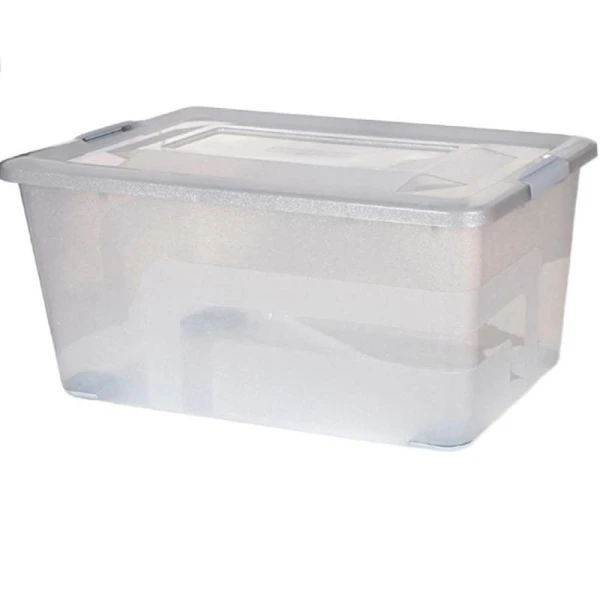 Ящик для хранения 40л пластик ANDERSON натуральный с блестками (5) Ящик для хранения 40л пластик ANDERSON натуральный с блестками (5)