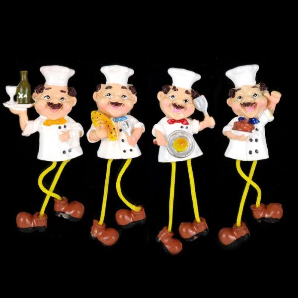 Магнит Повар с висячими ножками 13см, 4 вида JC-9648/SF5741 (576) Магнит Повар с висячими ножками 13см, 4 вида JC-9648/SF5741 (576)