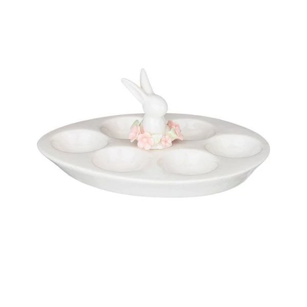 Подставка для яиц (на 6шт) 20*15*11см фарфор ВЕСЕННИЙ КРОЛИК (12) Подставка для яиц (на 6шт) 20*15*11см фарфор ВЕСЕННИЙ КРОЛИК (12)