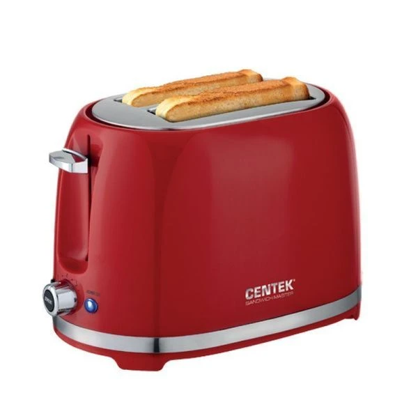Тостер металл Centek СТ-1432 красный 850Вт,7 ур. прожарки,2 тоста,поддон,стоп,подогрев,разморозка(4) Тостер металл Centek СТ-1432 красный 850Вт,7 ур. прожарки,2 тоста,поддон,стоп,подогрев,разморозка(4)