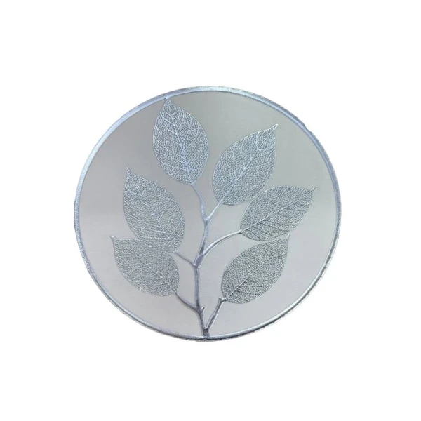 Салфетка сервировочная 38см ПВХ ВЕТКА белая/серебро круглая JC-15233 (144) Салфетка сервировочная 38см ПВХ ВЕТКА белая/серебро круглая JC-15233 (144)