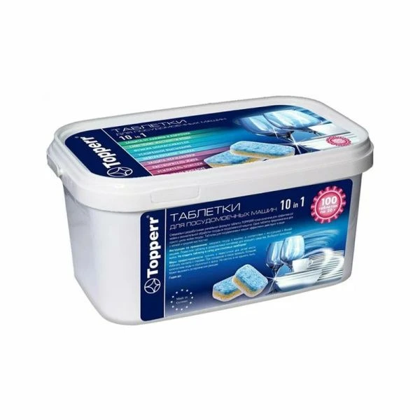 Таблетки для посудомоечных машин 100шт Topperr 10в1 (4) Таблетки для посудомоечных машин 100шт Topperr 10в1 (4)