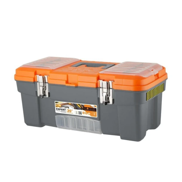 Ящик для инструментов 50,8*25,6*22,5см пластик Blocker Expert 20" с металлическими замками серо-свинцовый/оранжевый  (7) ВЫВОД Ящик для инструментов 50,8*25,6*22,5см пластик Blocker Expert 20" с металлическими замками серо-свинцовый/оранжевый  (7) ВЫВОД