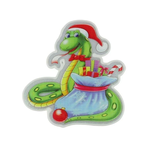 Наклейка новогодняя на окно ГОД ЗМЕИ 15*13см силикон микс JC-16571 (960) Наклейка новогодняя на окно ГОД ЗМЕИ 15*13см силикон микс JC-16571 (960)