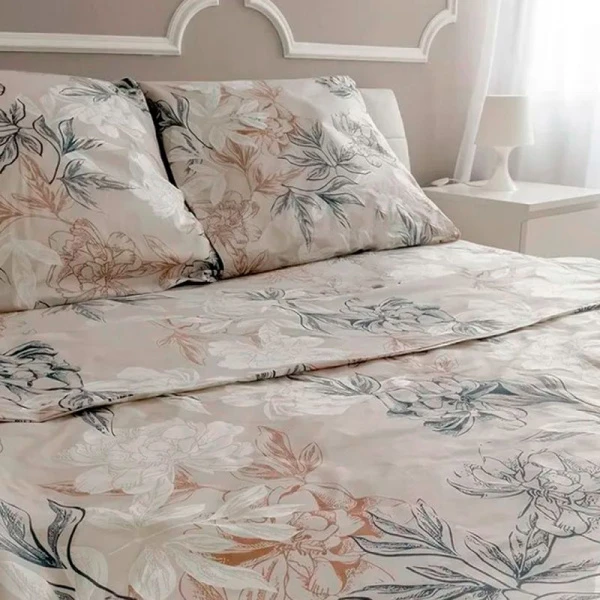 КПБ 1,5сп бязь 100% хлопок Le Sonnet (нав.70*70*2) рис.189 Симфония 8/5 серо-бежевый КПБ 1,5сп бязь 100% хлопок Le Sonnet (нав.70*70*2) рис.189 Симфония 8/5 серо-бежевый