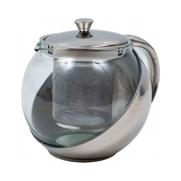 Чайник заварочный 750мл стекло/нерж.сталь с мет.ситом RS\TP 7201-75 (24) Чайник заварочный 750мл стекло/нерж.сталь с мет.ситом RS\TP 7201-75 (24)